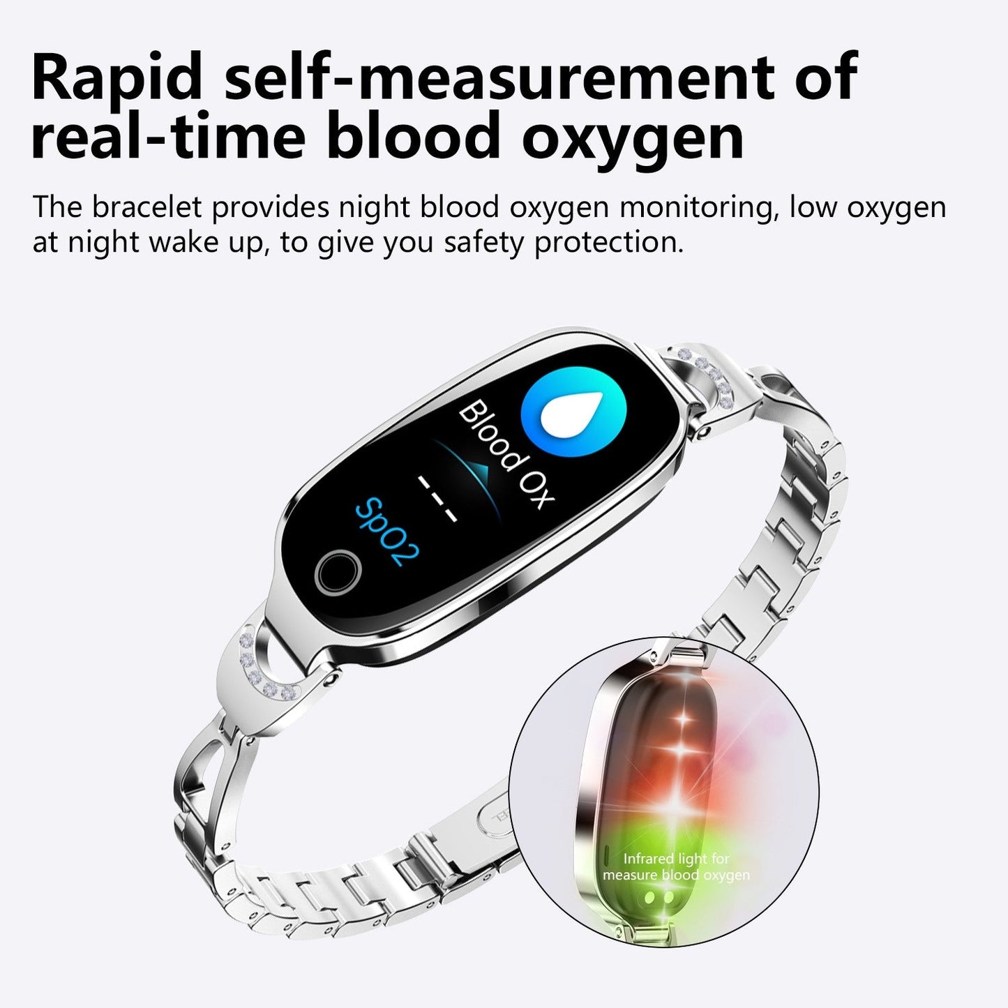 VERO V27 Diamond Design Fashion Women Smart Watch| Blood Pressure Heart Rate Monitoring