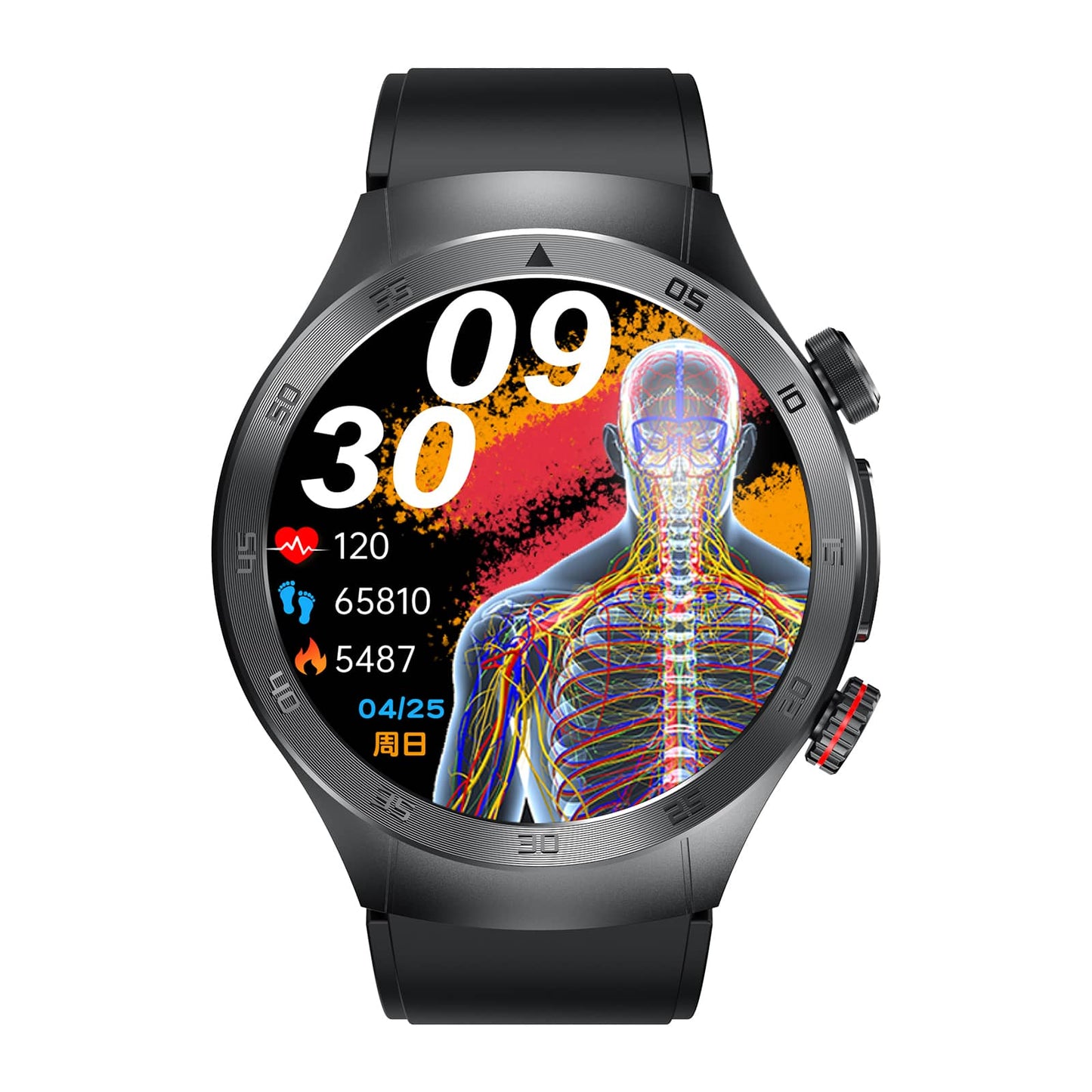 VERO V25 Health Smart Watch| Laser High Precision ECG/EKG Blood Glucose Measurement Sugar