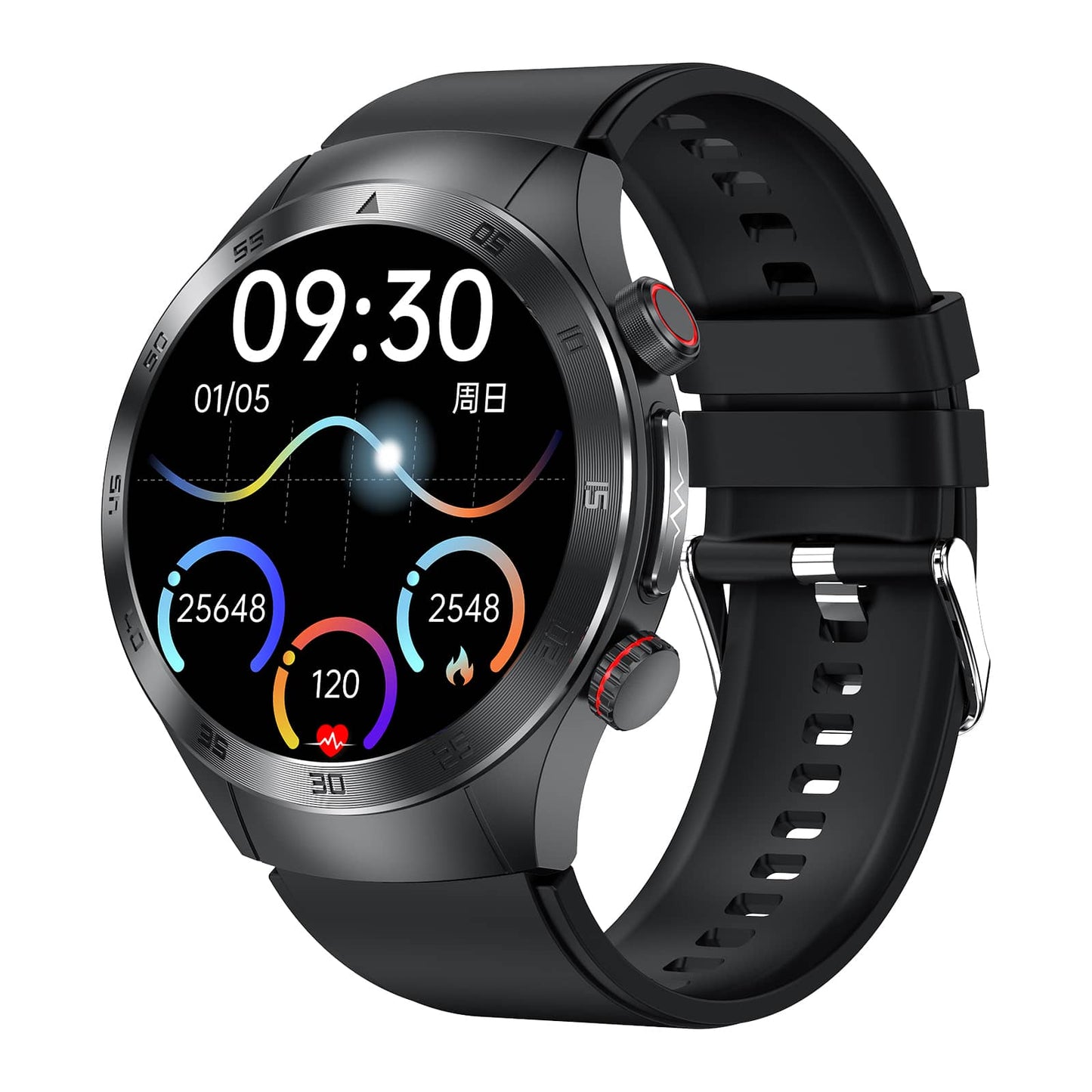 VERO V25 Health Smart Watch| Laser High Precision ECG/EKG Blood Glucose Measurement Sugar