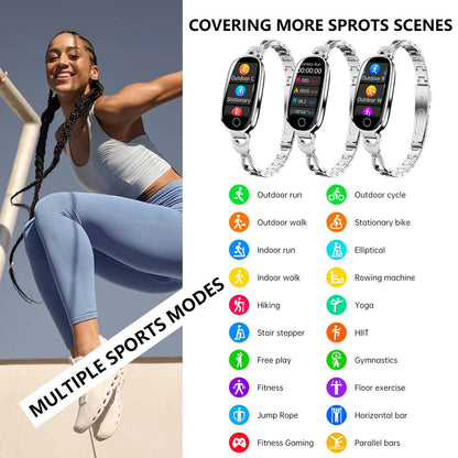 VERO V27 Diamond Design Fashion Women Smart Watch| Blood Pressure Heart Rate Monitoring