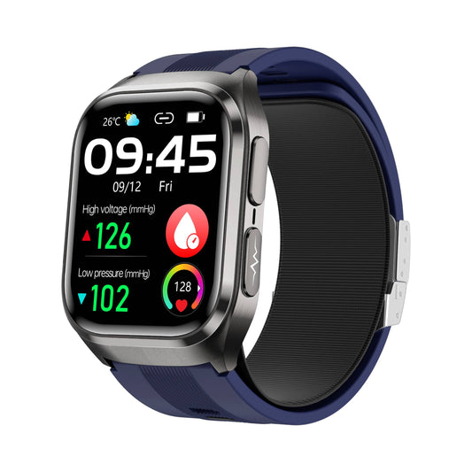 Vero V04 High Precision Smart Watch | Air Bag Blood Pressure Blood Glucose ECG Heart Rate Uric Acid Blood Lipid Monitoring Smart Watch