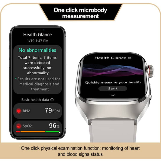 Vero V01 Smart Watch | One Click ECG+Micro Physical Examination Blood Glucose Blood Pressure Monitoring